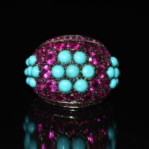 1981 Turquoise zirconia ring