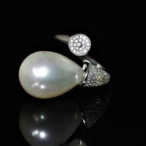 Alexia white pearl ring