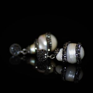 Baroque pearl swirl earrings