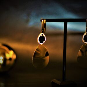 Black cubic zirconia earrings