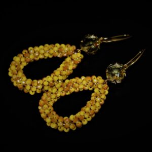 Boma beaded yellow earrings