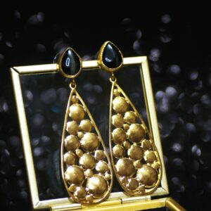 Enamel Drop Earring (Black Onyx)