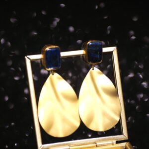 Allysa Hammered Earrings ( Lapis)