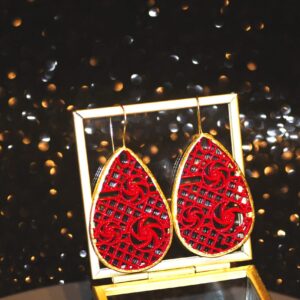 Istanbul Resin Earrings (Red Coral)