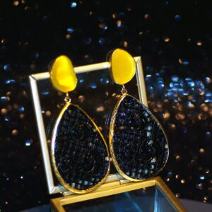 Istanbul Double Earrings (Yellow /Black)