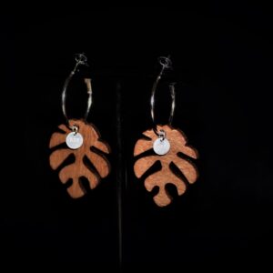 Wooden leaflet Earrings