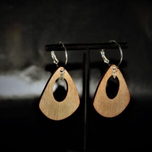 Wooden Teardrop Earrings