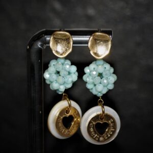 Aqua Chalcedony (Bead Earrings)