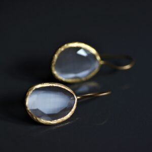 Sliced Ice Glass earrings (Small)