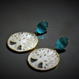 Tree-Of-Life Zirconia Earrings
