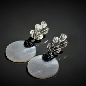 Pecan-Leaf Earrings (Silver)