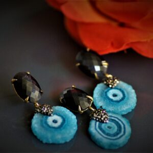 Druzy Agate Set (Blue/Black)