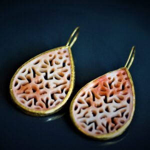 Istanbul Resin Earrings (Light Coral)