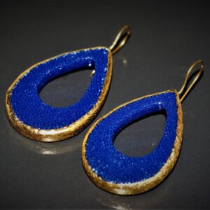 Stingray Teardrop Earrings (Blue)