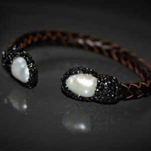 Joy Leather Bracelet (Pearl)