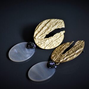 Abstract resin drop earrings