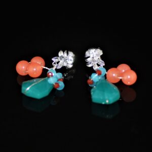 Calcite cluster earring