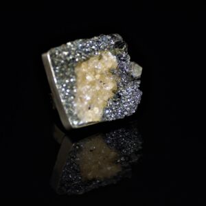 Pyrite and citrine ring