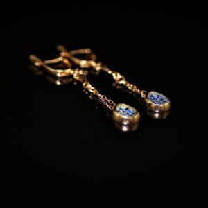 Rose-gold vermeil drop earrings