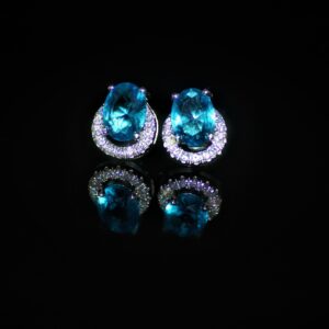 Stud with blue zirconia