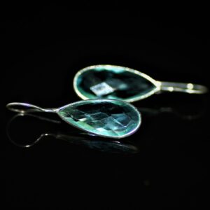 Zirconia topaz teardrop earrings