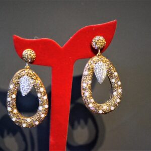 Champagne Swarovski Earrings (Oval)