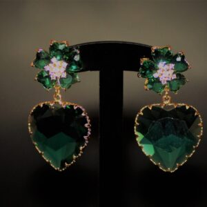 Mariska zirconia earrings (Green)