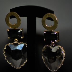 Mariska grey steel zirconia earrings