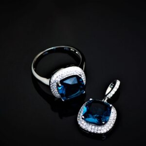 Duo blue royal zirconia set