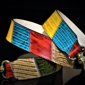 Gold bright hued patchwork strap