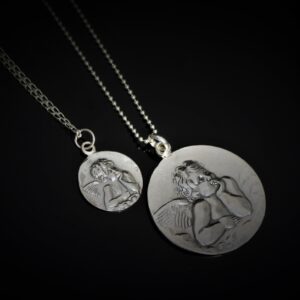 Guardian angel duo necklace