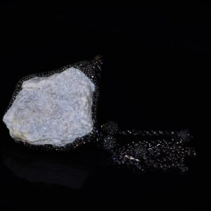 Gunmetal rock necklace