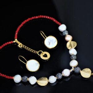Hammered pearl set