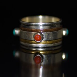 Industrial aventurine ring