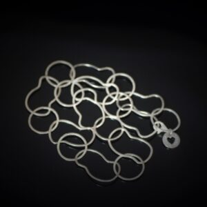 Interlinked silver necklace