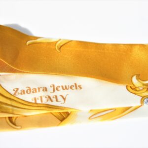 Luxurious gold silk twilly set