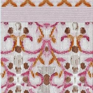 Peach Art nouveaux print shawl