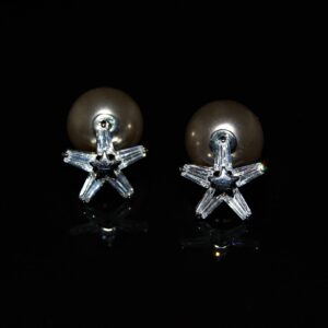 Star and pearl earrings