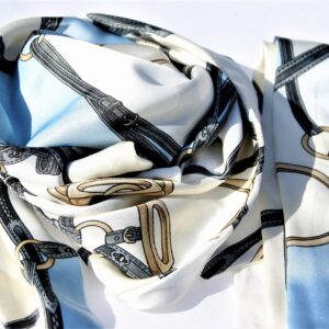 Polo party satin scarf and twilly set