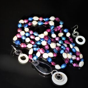 Purple zadara mother-of-pearl set