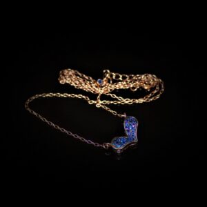 Rose-gold vermeil heart necklace