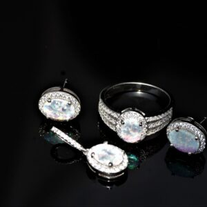 White-opal trio set