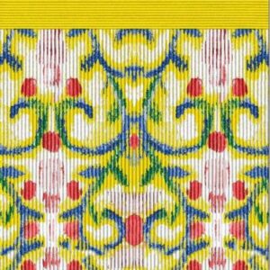 Yellow Art nouveaux print shawl