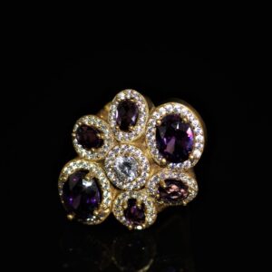 Amesthyst zirconia ring