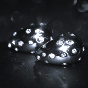 Tribal Teardrop Earring ( Silver Steel 1)
