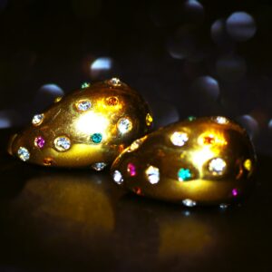 Tribal Teardrop Earring ( Gold Steel 2)