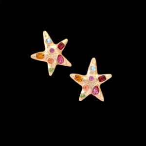 Starfish Earrings (Gold Multicolour)