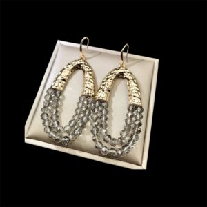 Hammered Grey Earrings