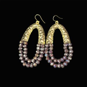 Hammered Iridescent Earrings